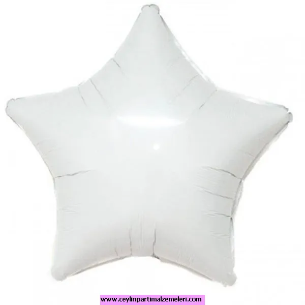 Beyaz Yıldız Folyo Balon